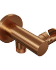 Built-in bath tap set with rod hand shower – copper