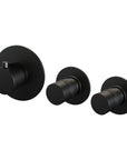 Built-in bath tap set with rod hand shower – Matte Black