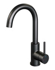 Wastafelkraan Opbouw Gebogen Uitloop - Mat Zwart