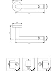 Toiletrolhouder - Mat Zwart