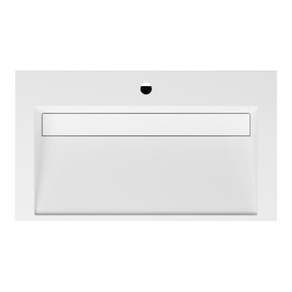 Badmeubelset Base Walnoot met Deluxe wastafel 80 cm met kraangat