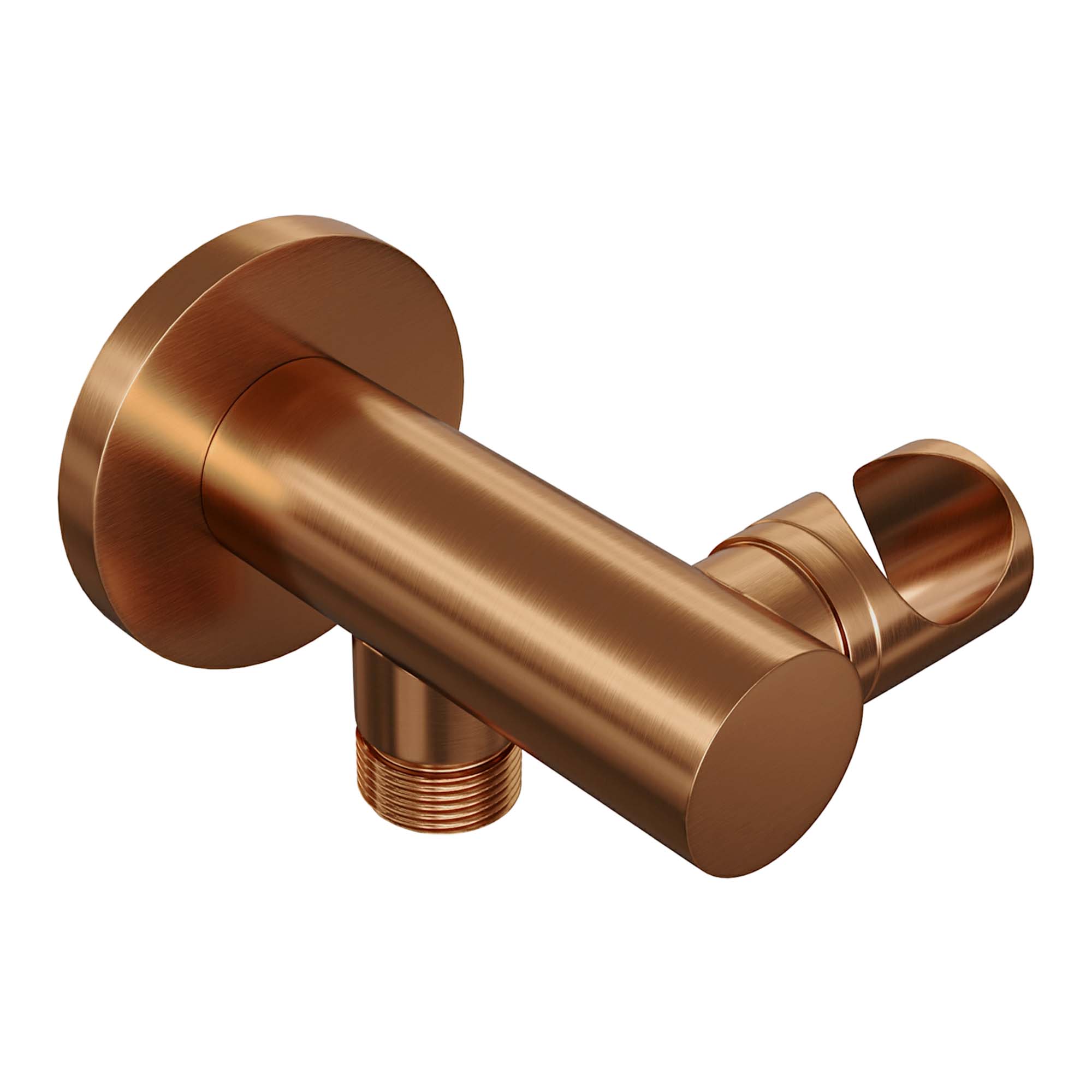 Built-in bath tap set with rod hand shower – copper