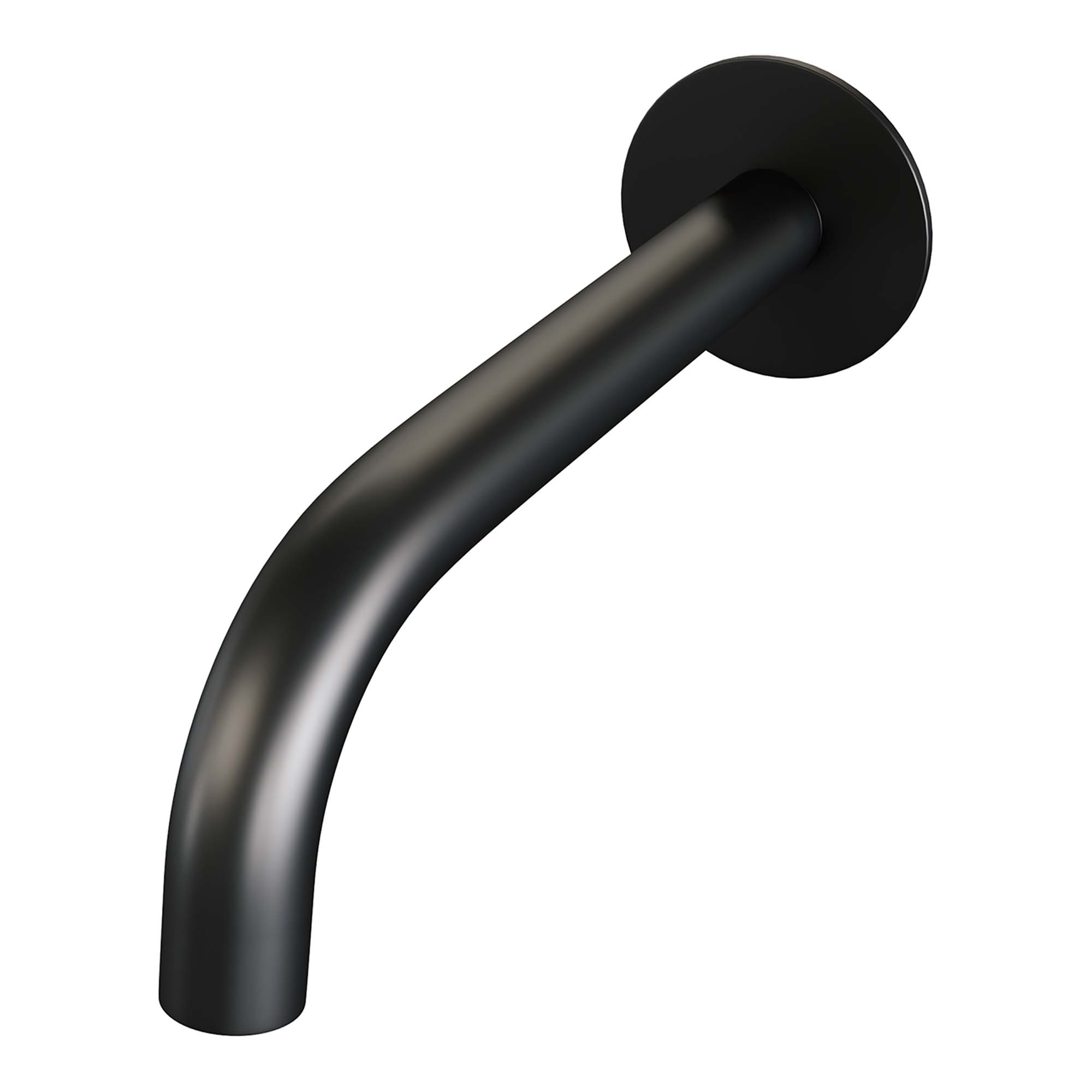 Einbau-Badarmatur mit Stangenhandbrause – Mattschwarz