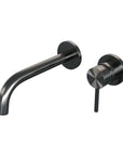 Built-in washbasin tap with curved spout - Gunmetal